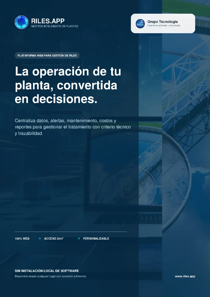 Portada del brochure RILES.app